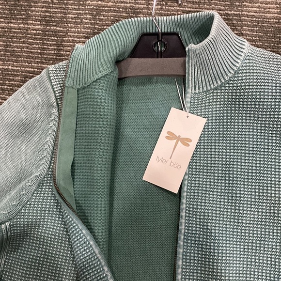 COPY - Multi stitch cardigan sweater in  acid wash - Picture 2 of 6